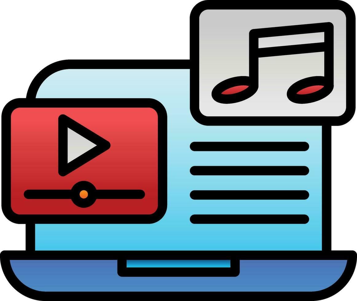 Music video Vector Icon Design