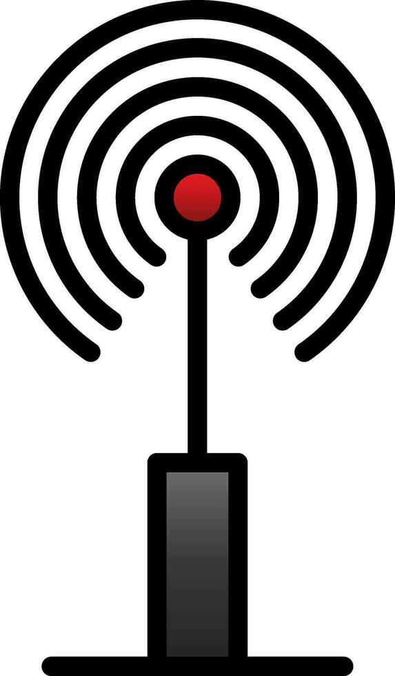 radio antena vector icono diseño