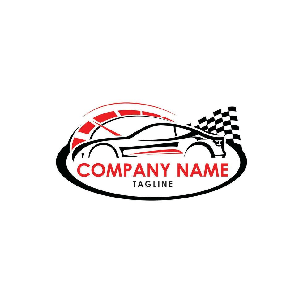 car racing logo design vector