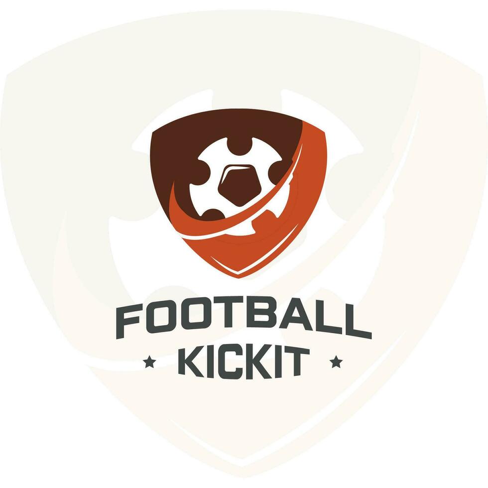 fútbol americano logo diseño plantillas con oro estrella vector