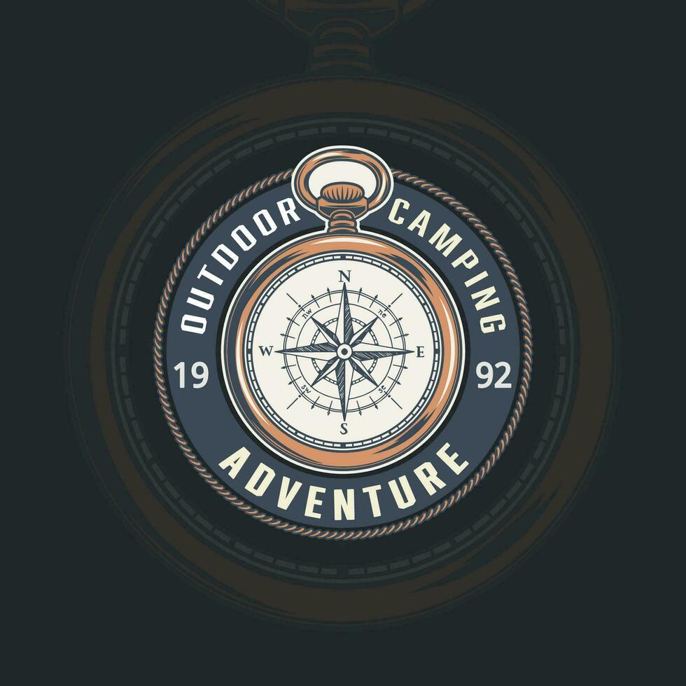 Set of vintage camping and outdoor adventure emblems, logos and badges. Camp tent in forest or mountains. Camping equipment. Vector. vector