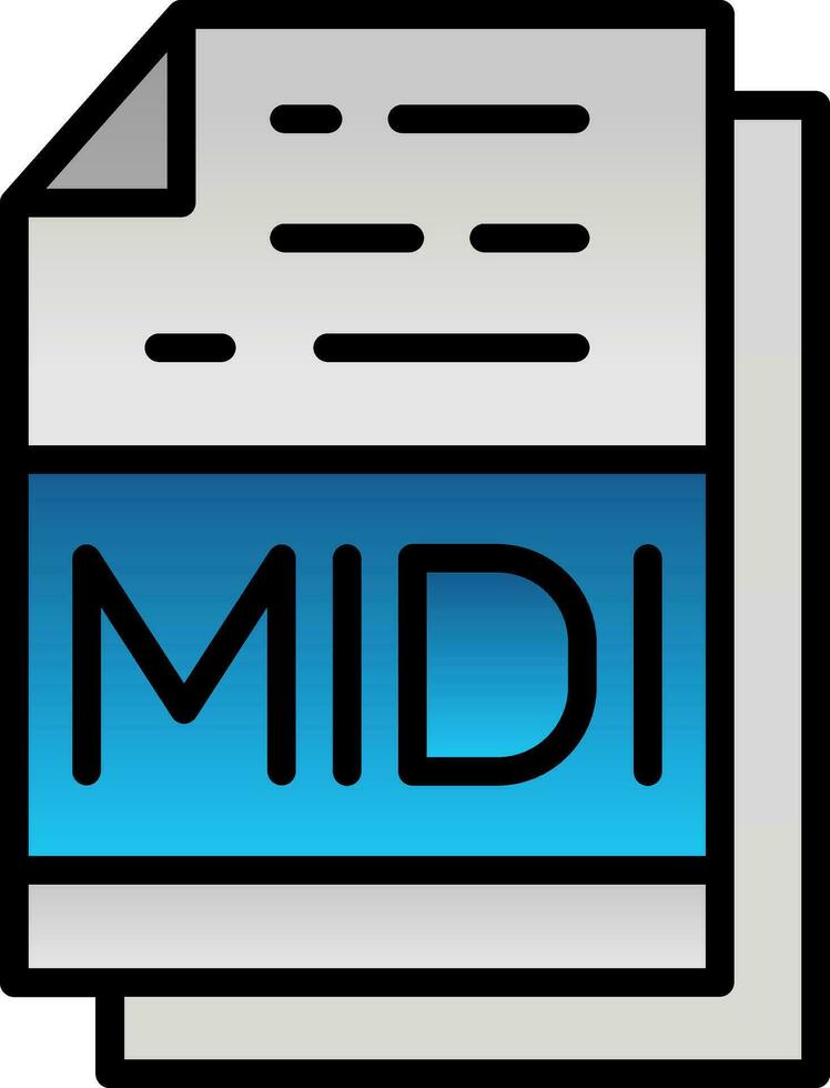 midi vector icono diseño