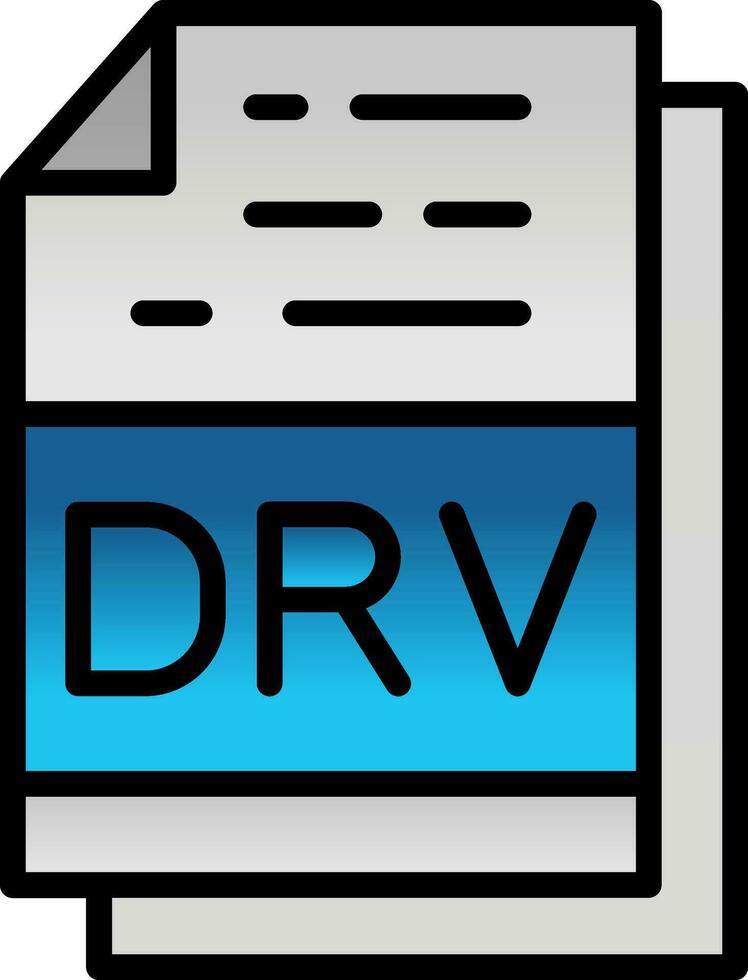 Drv File Format Vector Icon Design