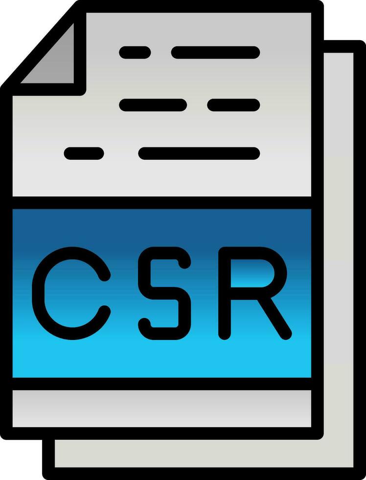 CSR File Format Vector Icon Design