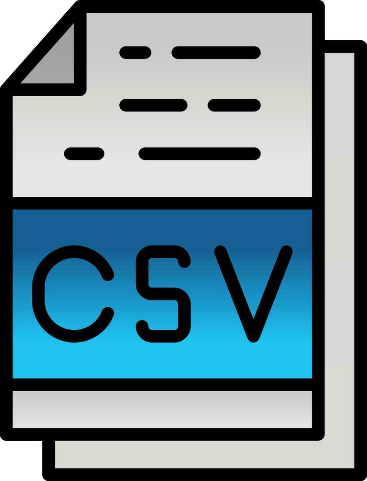 Csv File Format Vector Icon Design