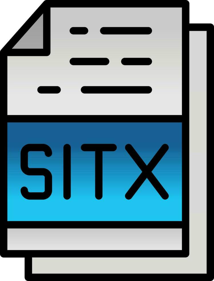 SITX File Format Vector Icon Design