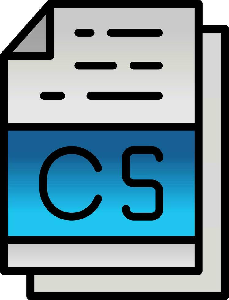 CS File Format Vector Icon Design