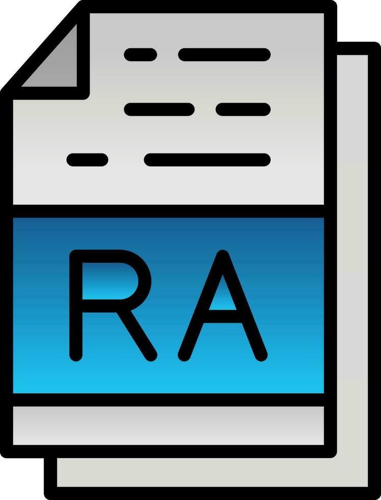 RA File Format Vector Icon Design