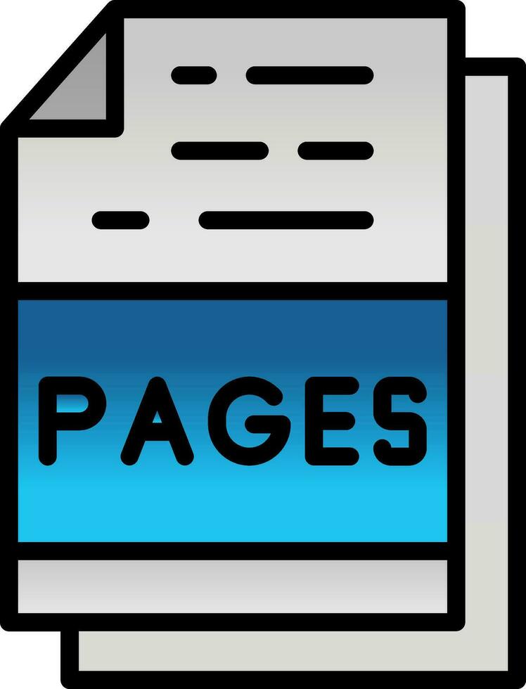 Pages File Format Vector Icon Design