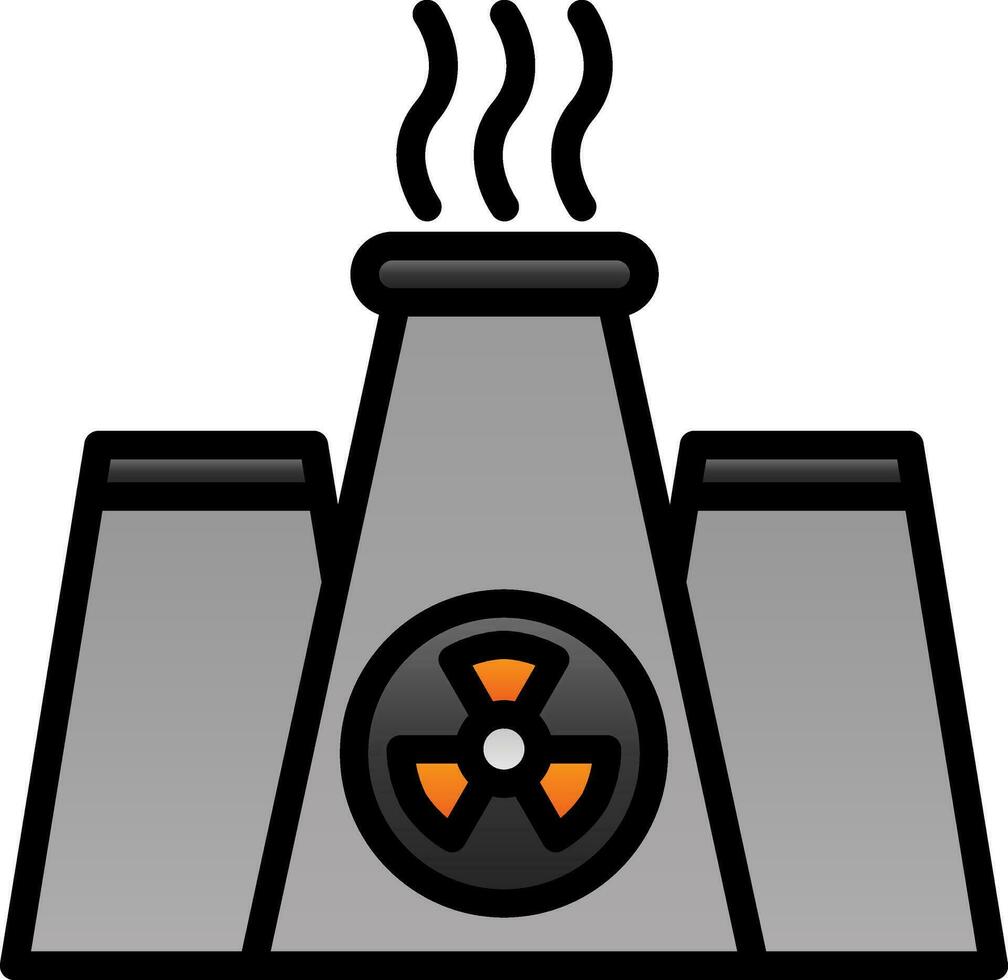 diseño de icono de vector de energía nuclear