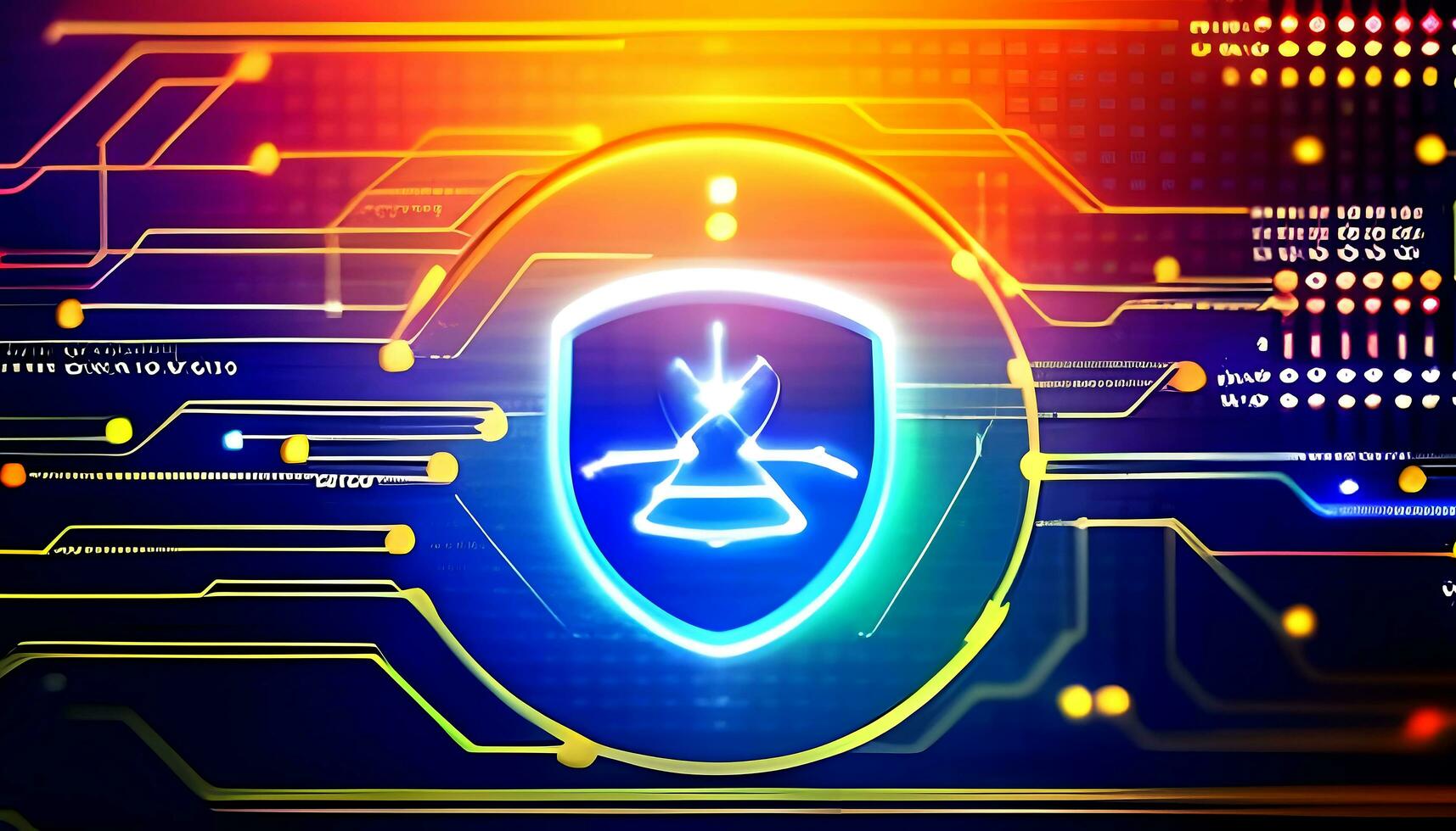 Communication technology and cyber security protection Background, generative AI photo