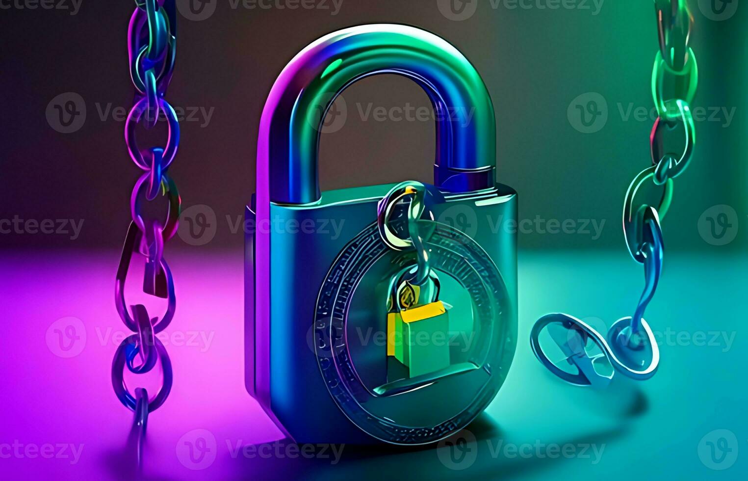 Communication technology and cyber security Background with generative AI photo