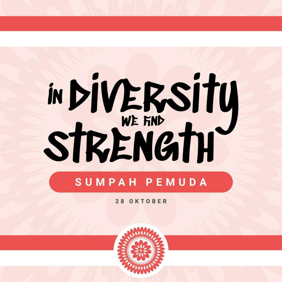 Sumpah Pemuda Indonesia Independence Day Social Media Post Template Design vector