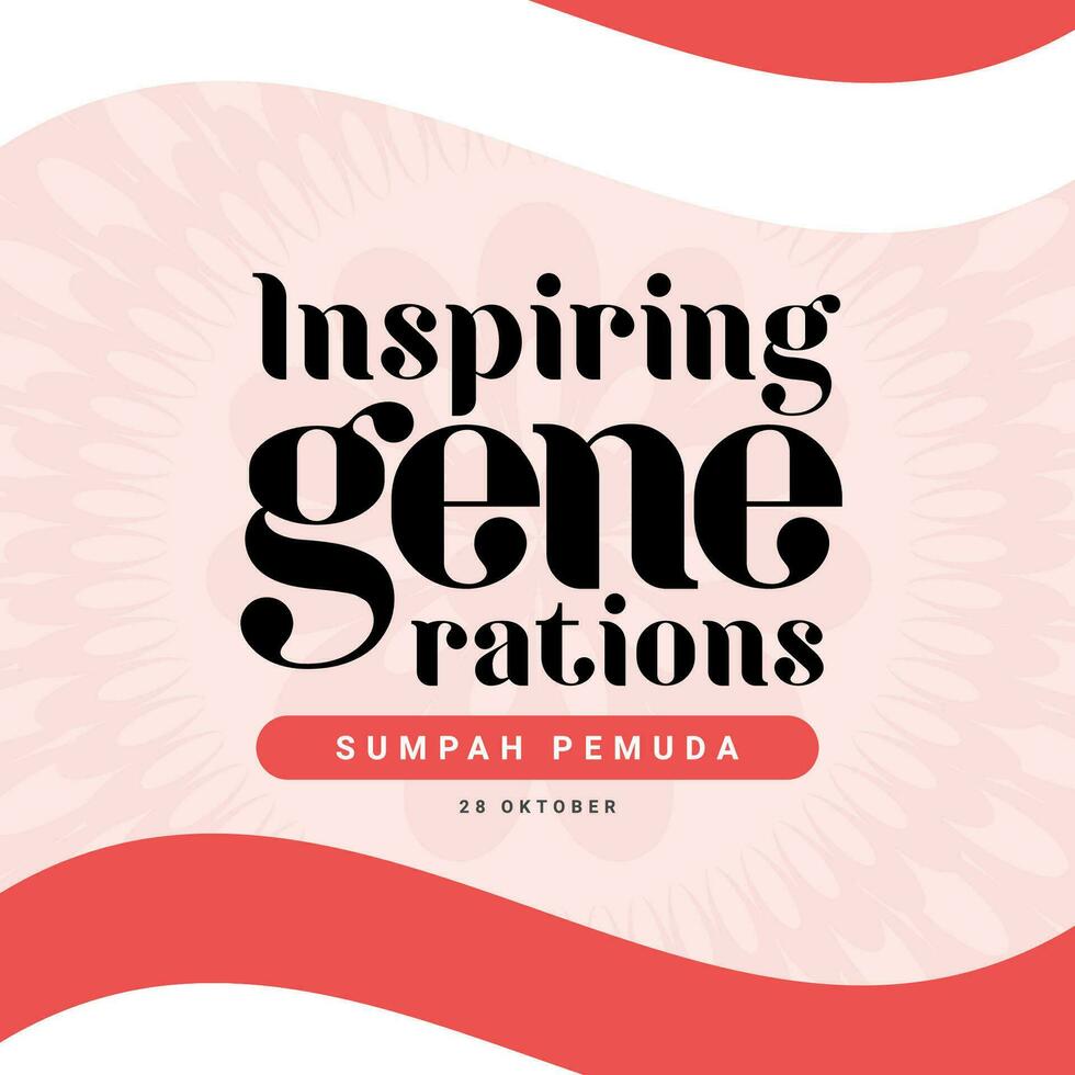 Sumpah Pemuda Indonesia Independence Day Social Media Post Template Design vector