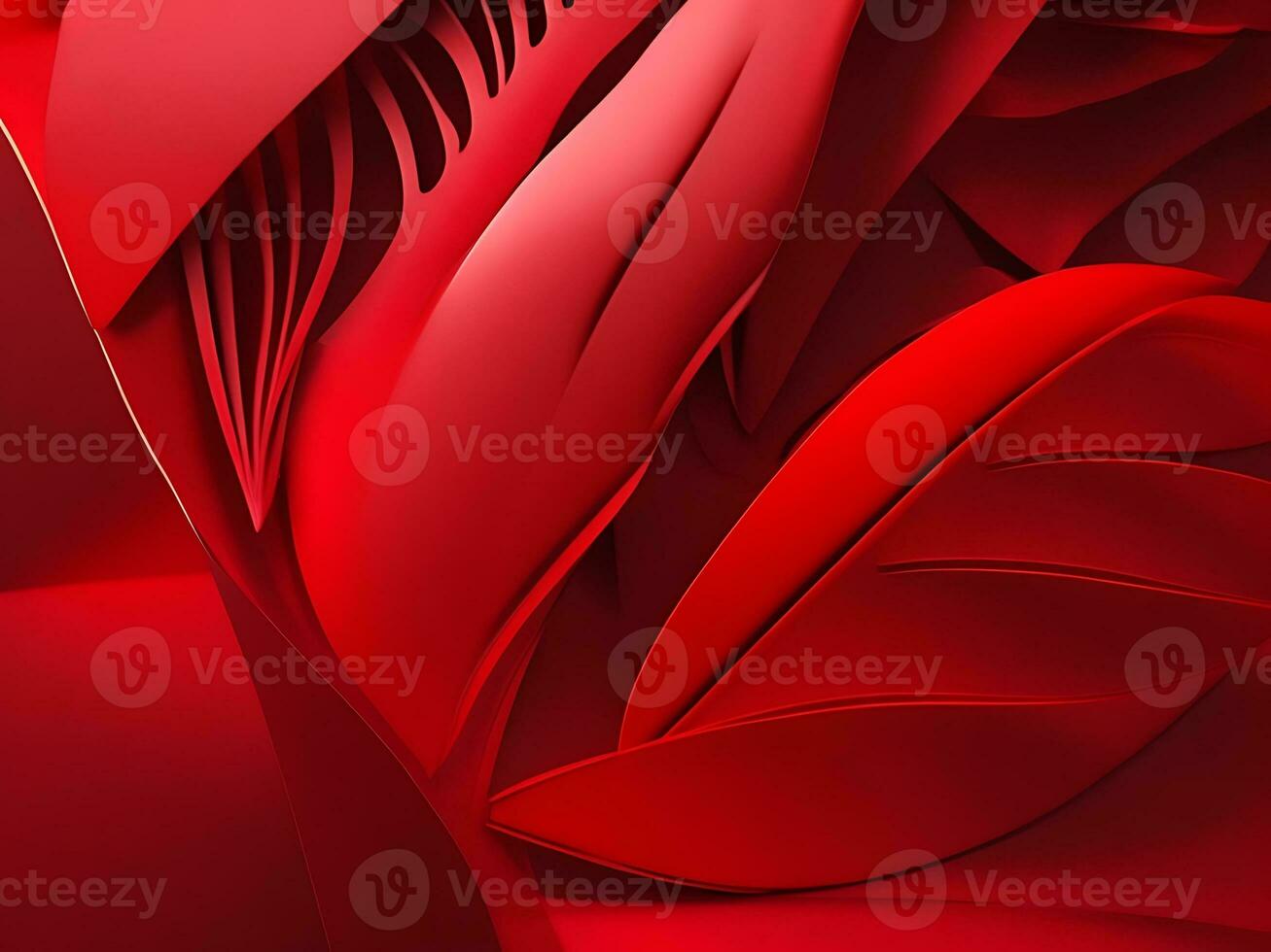 Abstract wave line shadow red background photo