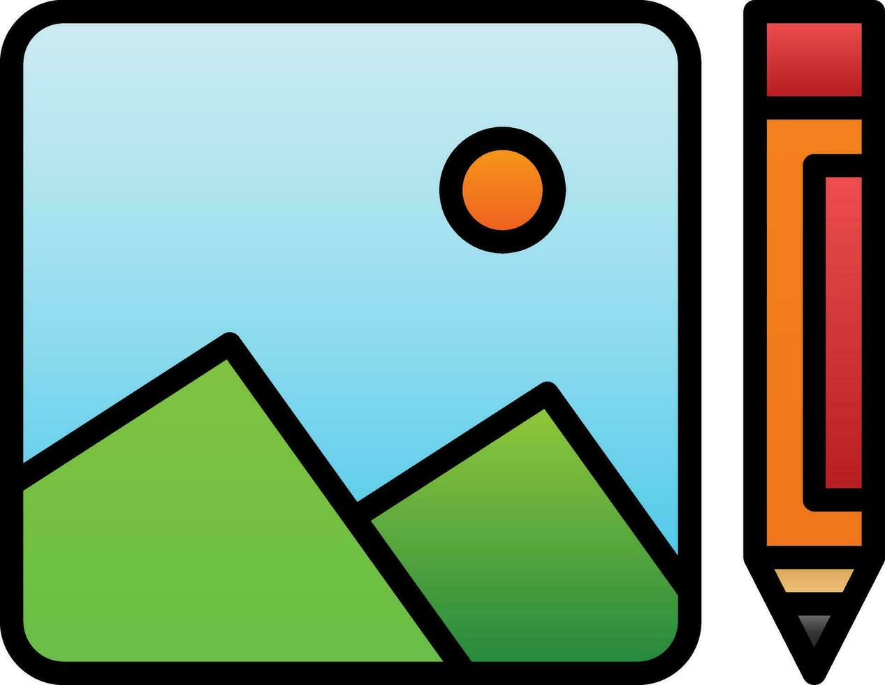 Edit image Vector Icon Design
