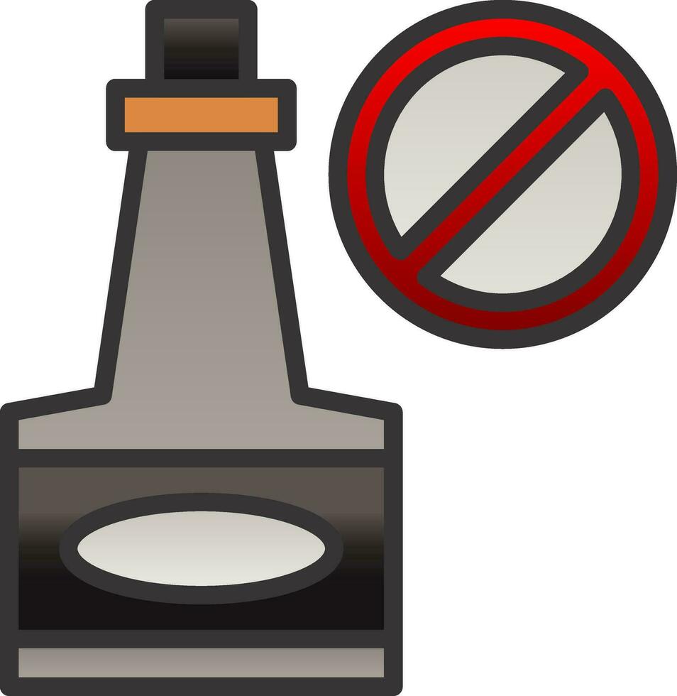 Alcohol ban Vector Icon Design