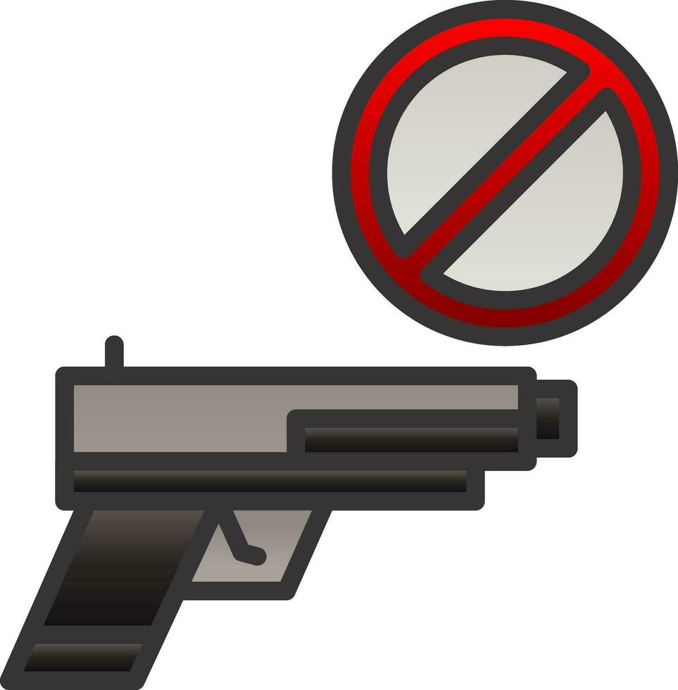 Gun ban Vector Icon Design