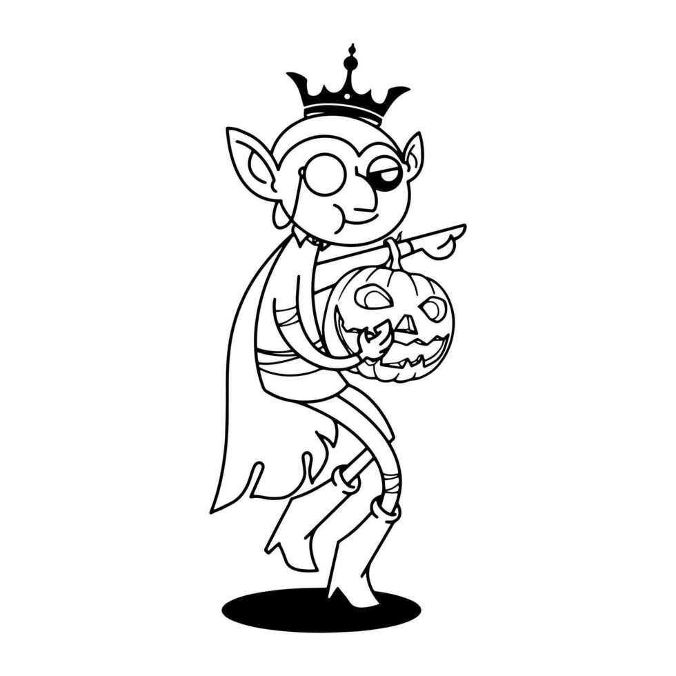 Halloween Kids Costume Party. Dracula, vector illustration