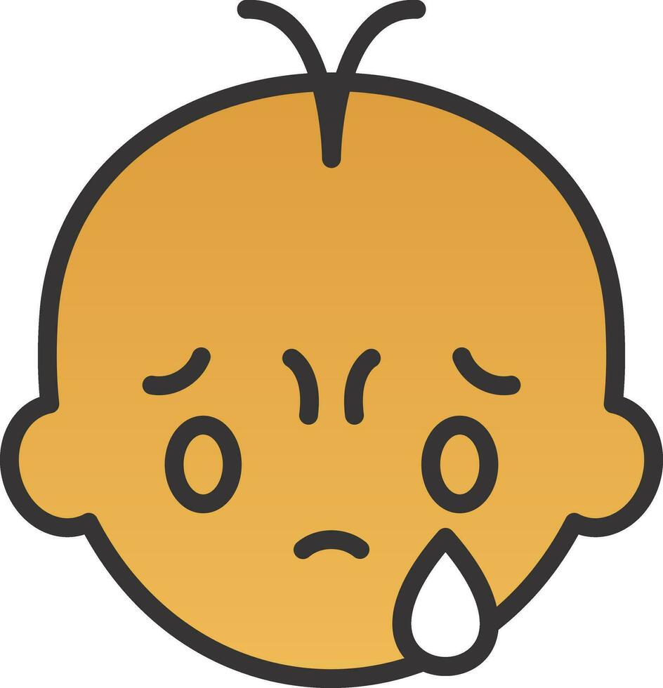 Crying Vector Icon Design