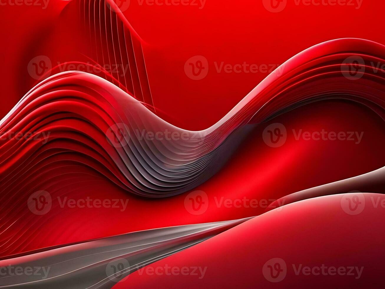 Abstract wave line shadow red background photo