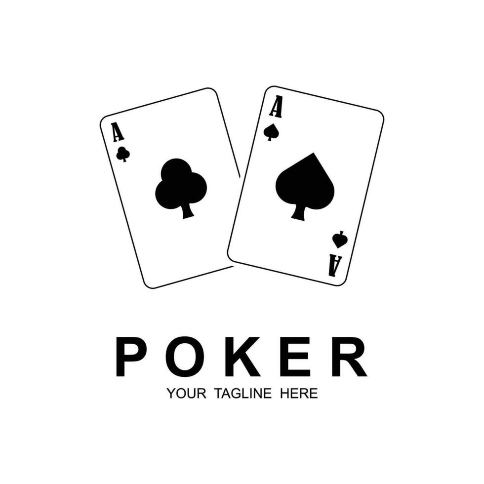 Poker logo vector icon illustration design