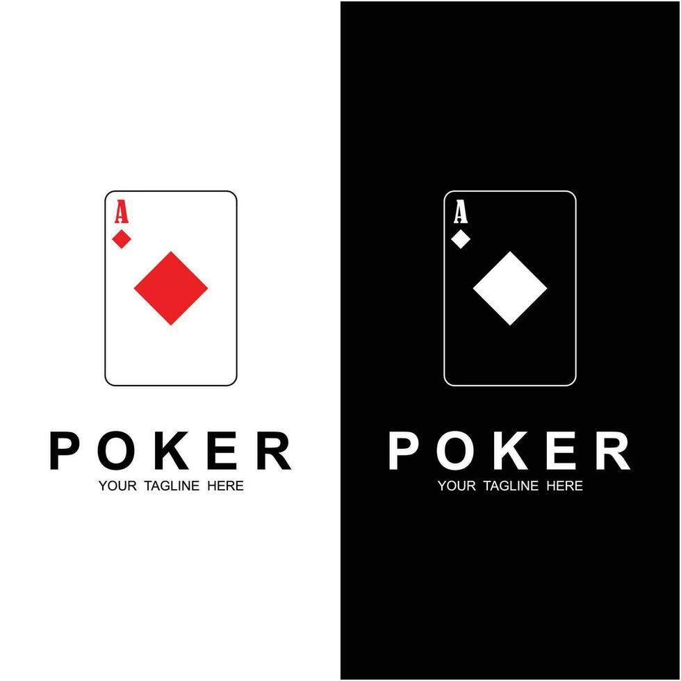 Poker logo vector icon illustration design