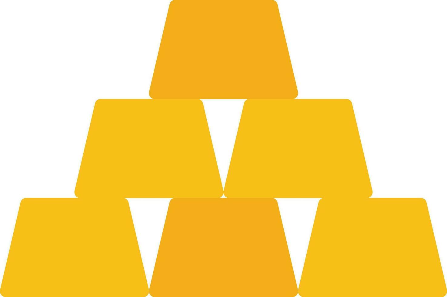 gold bar Icon Vector Flat Illustration