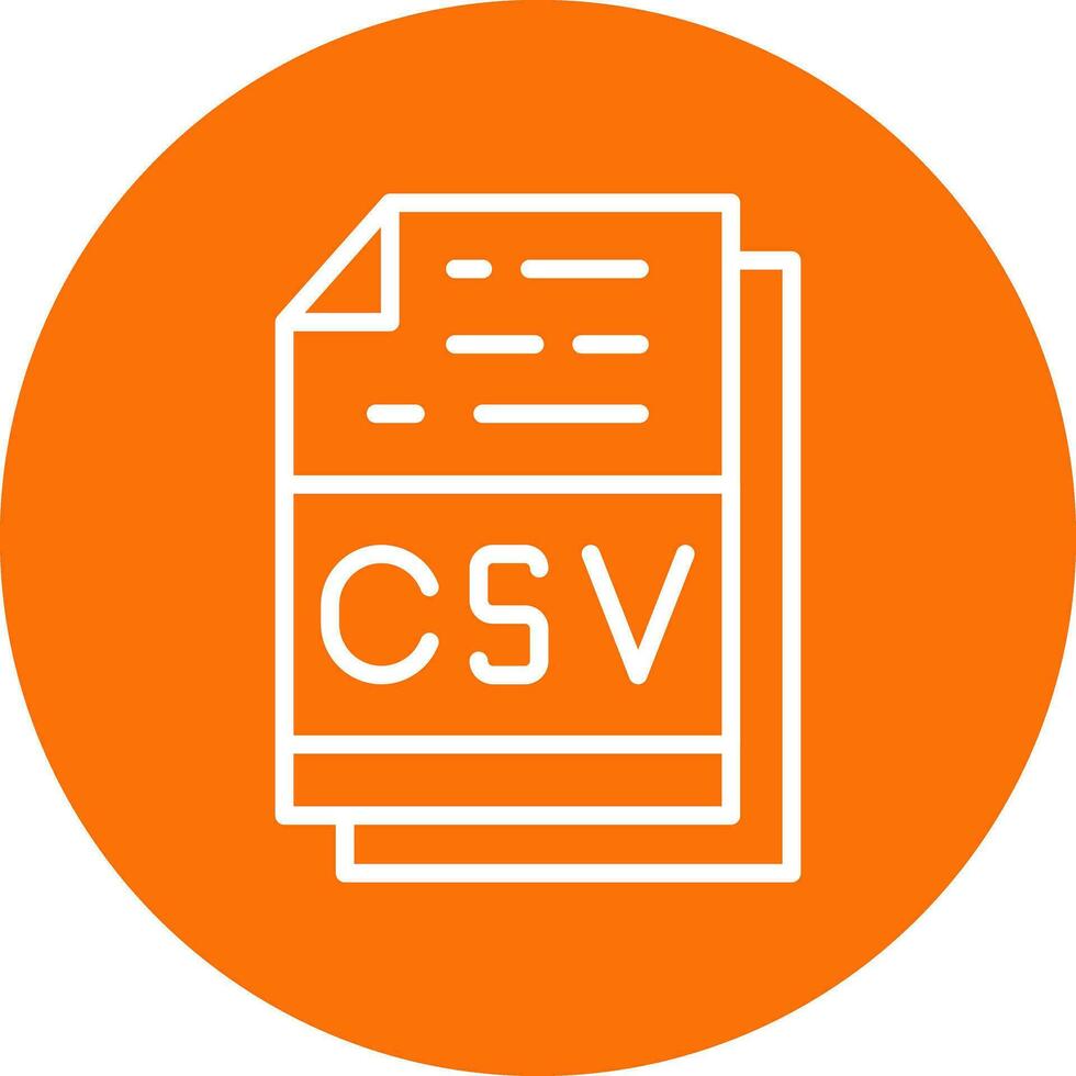Csv File Format Vector Icon Design