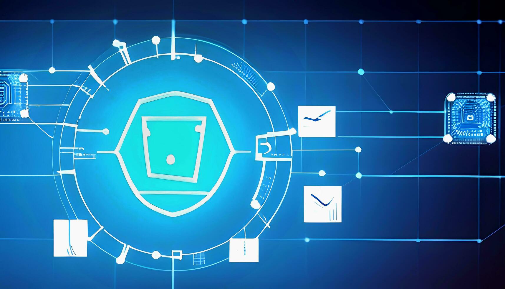 Communication technology and cyber security protection Background, generative AI photo