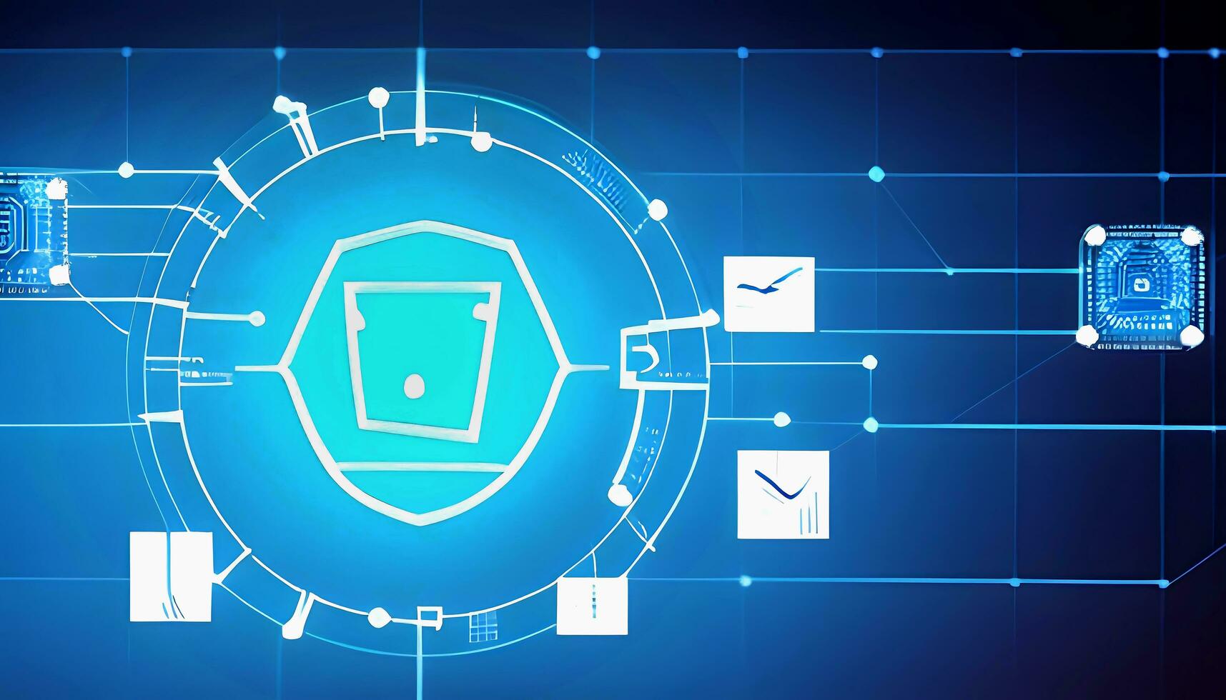 comunicación tecnología y ciber seguridad proteccion fondo, generativo ai foto