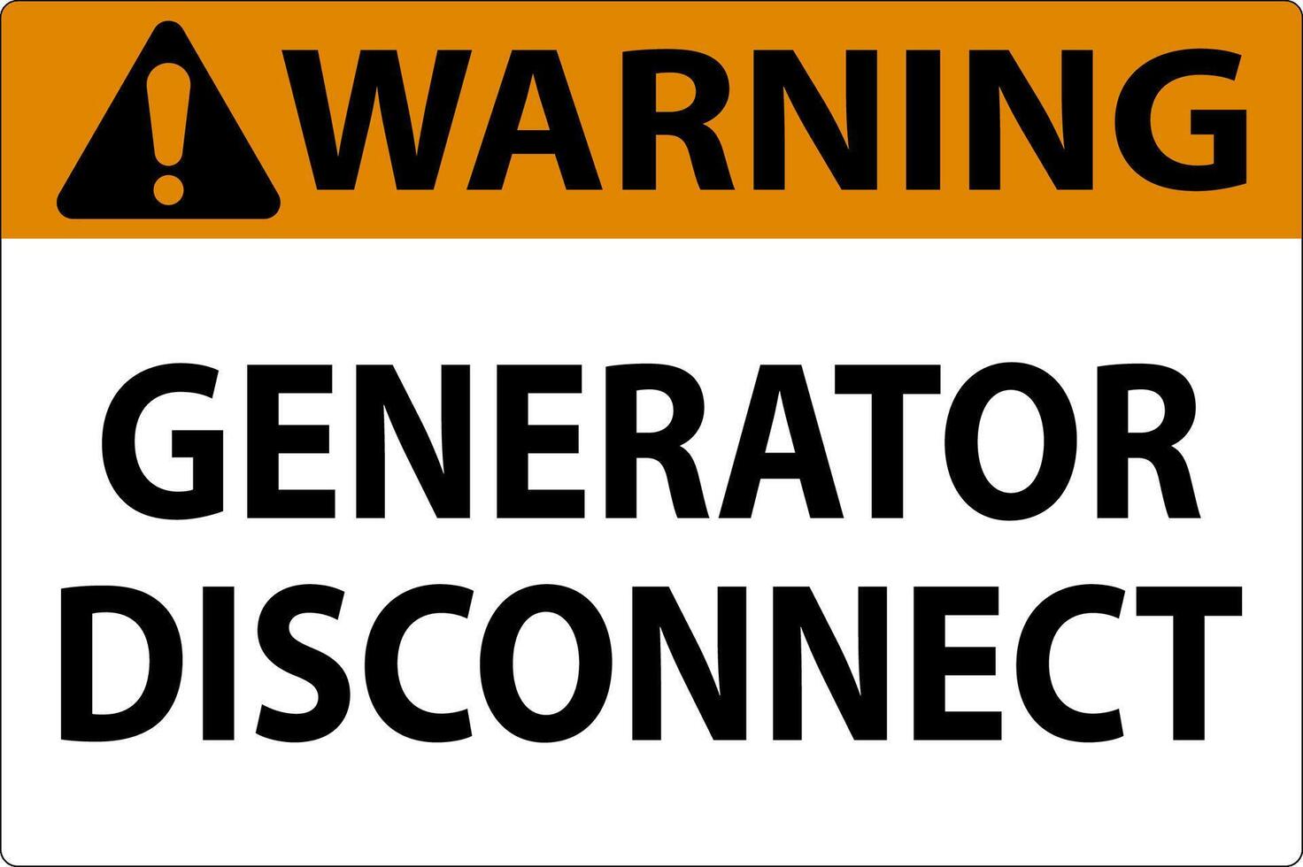 Warning Sign Generator Disconnect vector