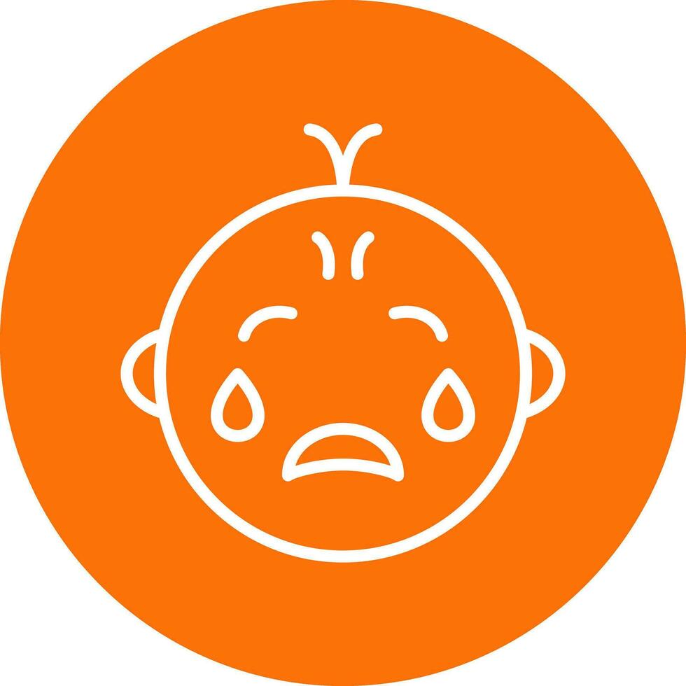 Baby crying Vector Icon Design