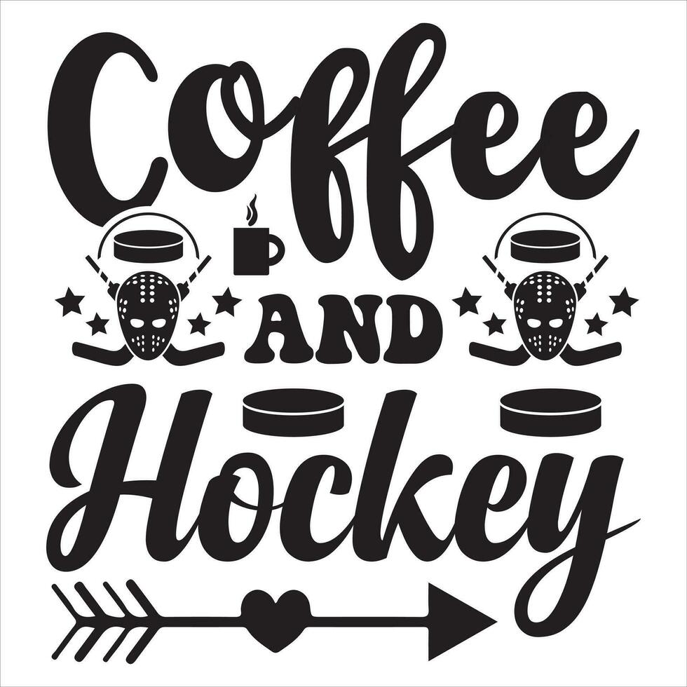 Coffee and Hockey vector
