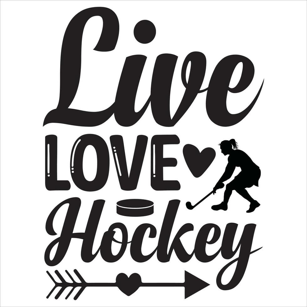 En Vivo amor hockey vector