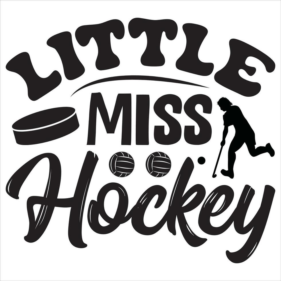 Little Miss Hockey vector