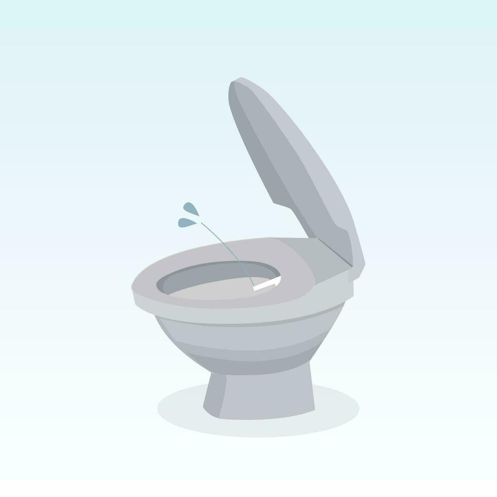 High Commode Toilet Digital Vector Design