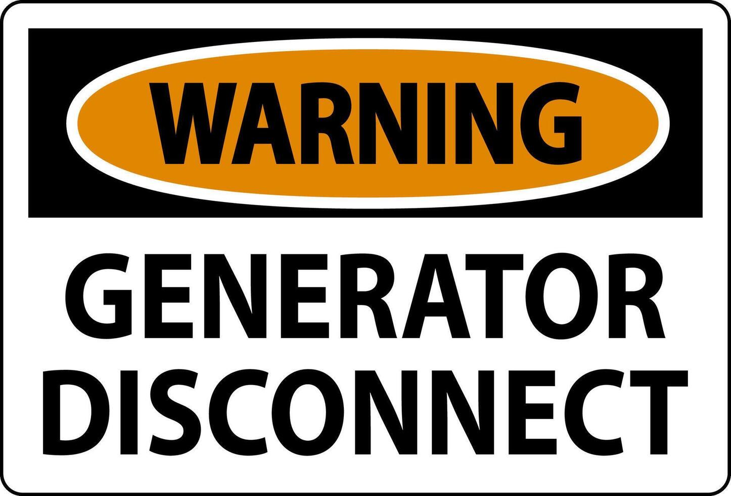 Warning Sign Generator Disconnect vector