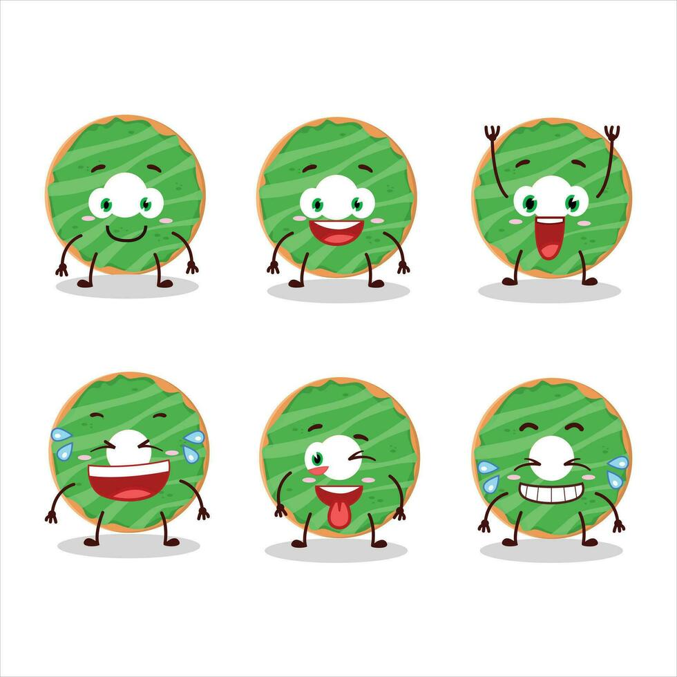 Cartoon character of cocopandan donut with smile expression vector