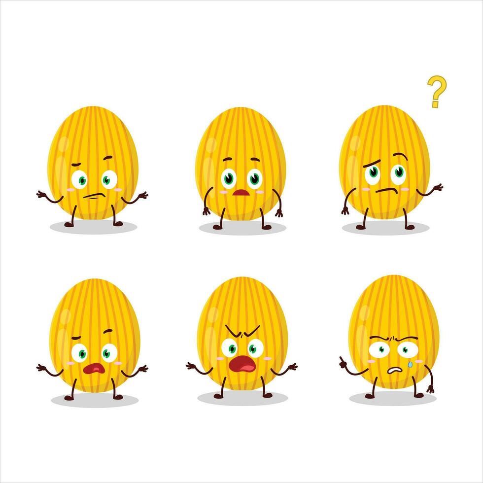 Cartoon character of amber easter egg with what expression vector