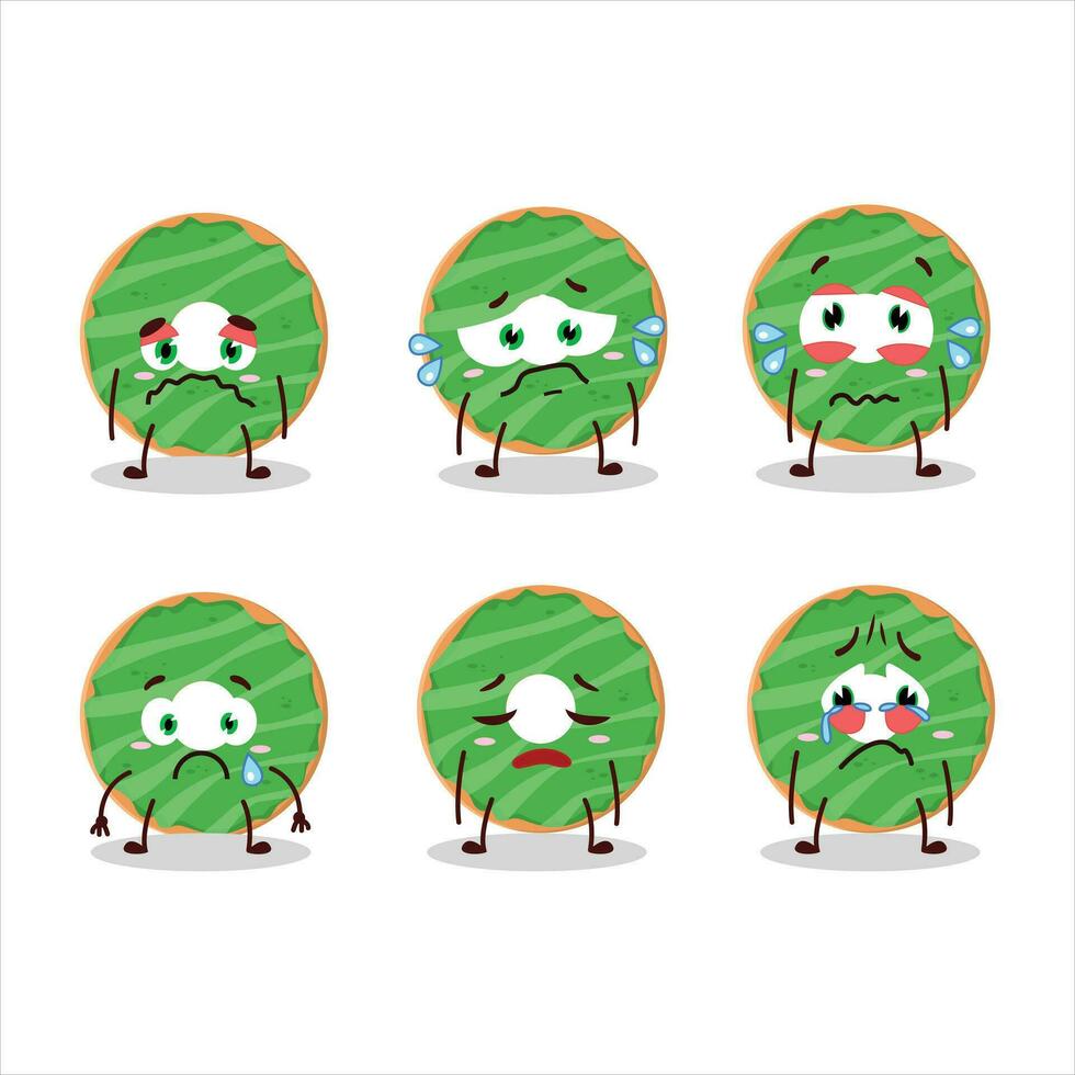 Cocopandan donut cartoon character with sad expression vector