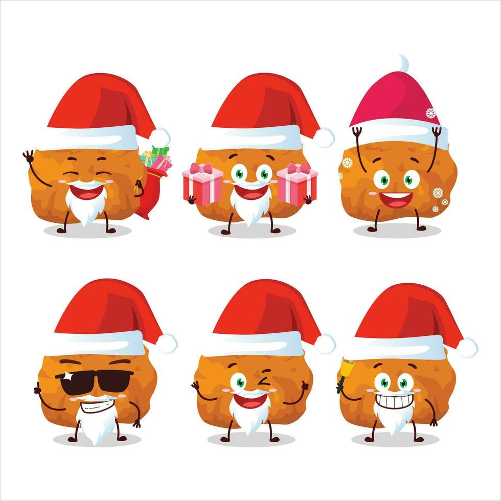 Santa Claus emoticons with karage cartoon character vector