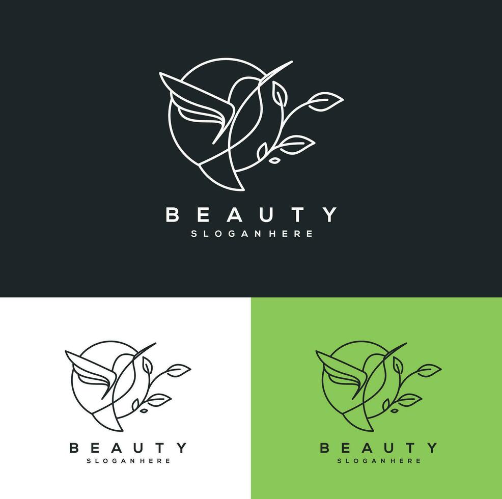 minimalist modern luxury line art logo design vector