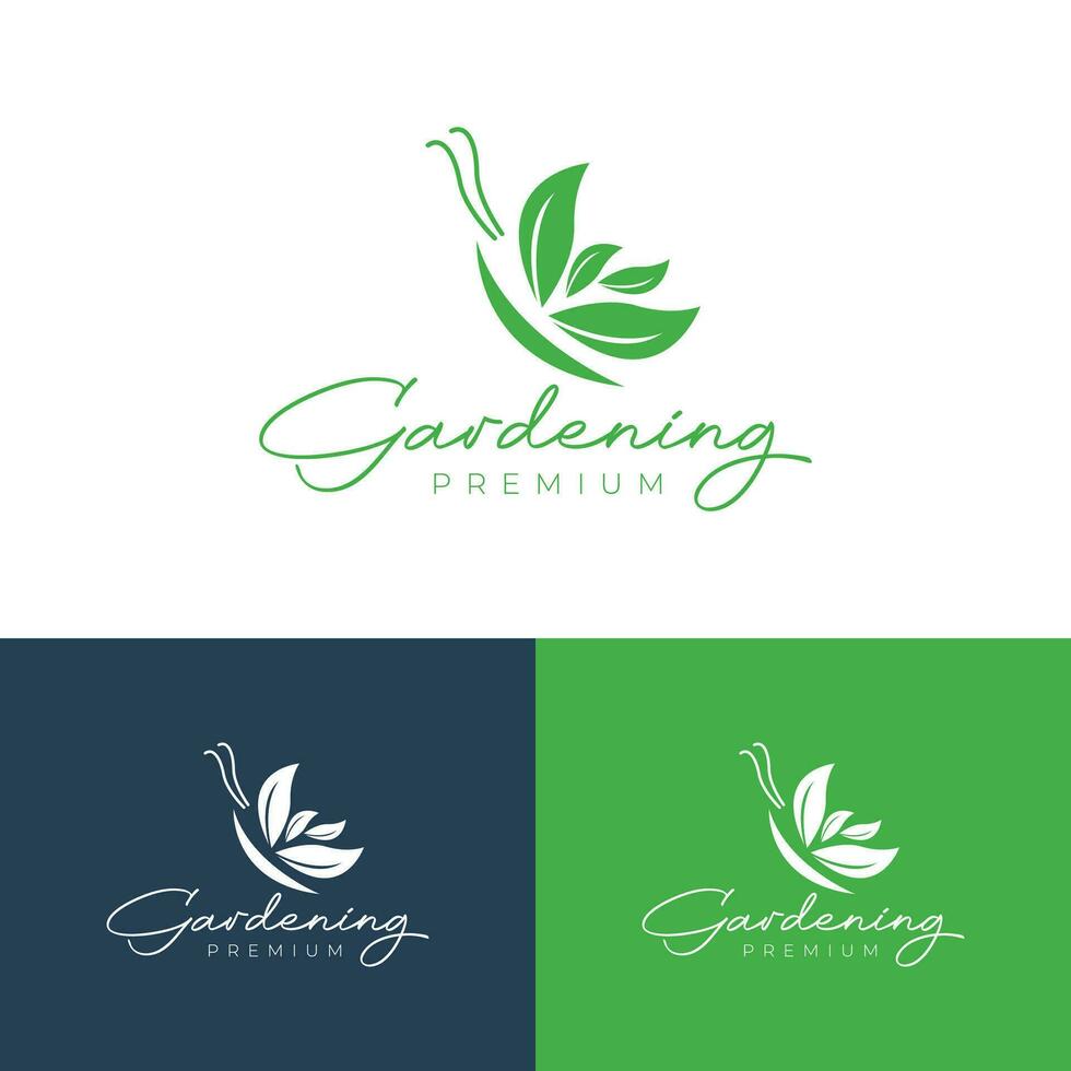 natural luxury signature and photography logo vector