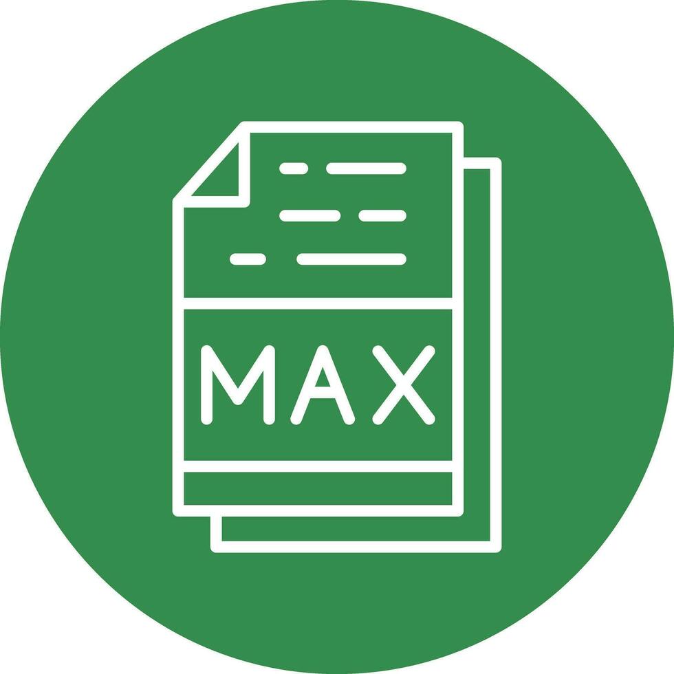 Max File Format Vector Icon Design