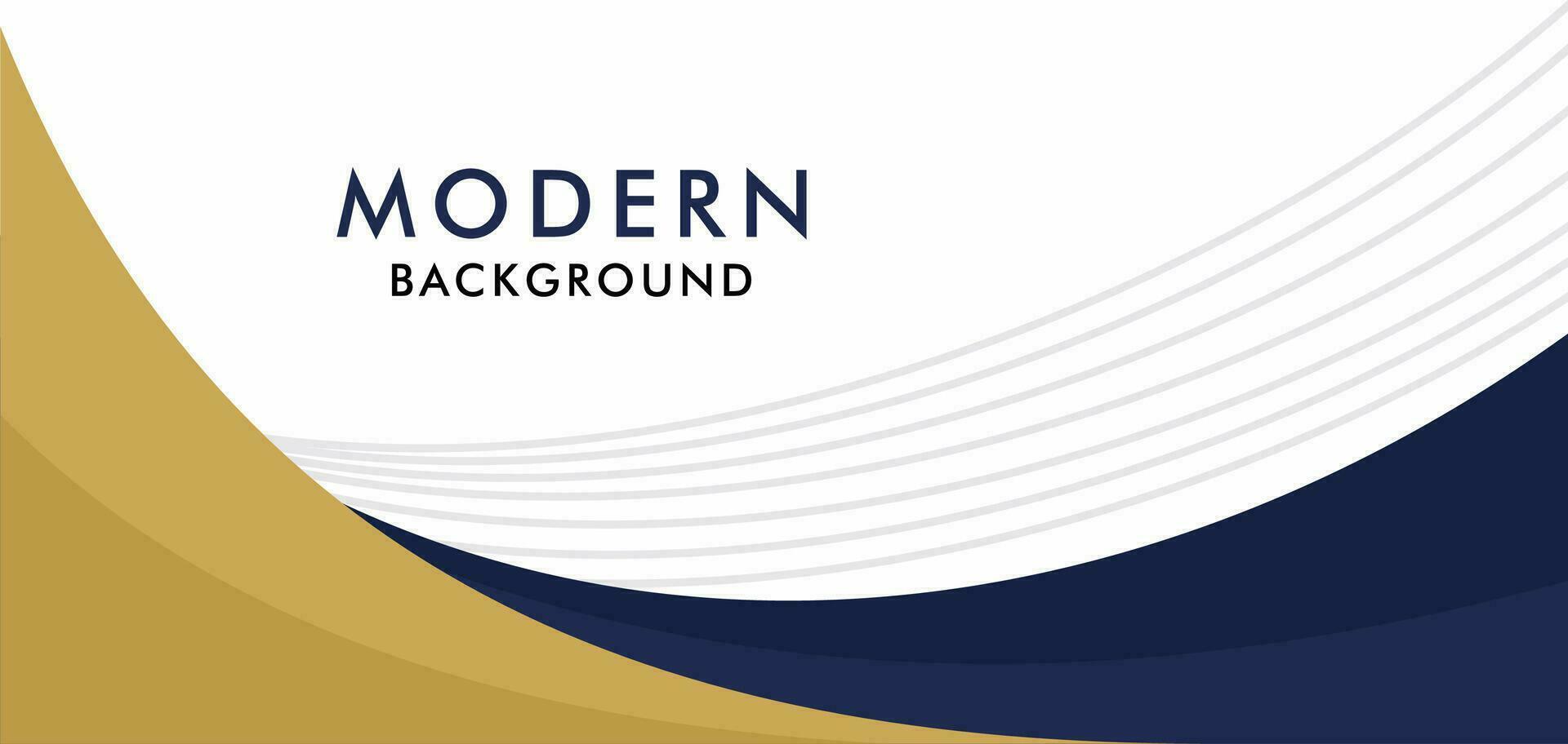Blue  gold and white business wave banner background vector