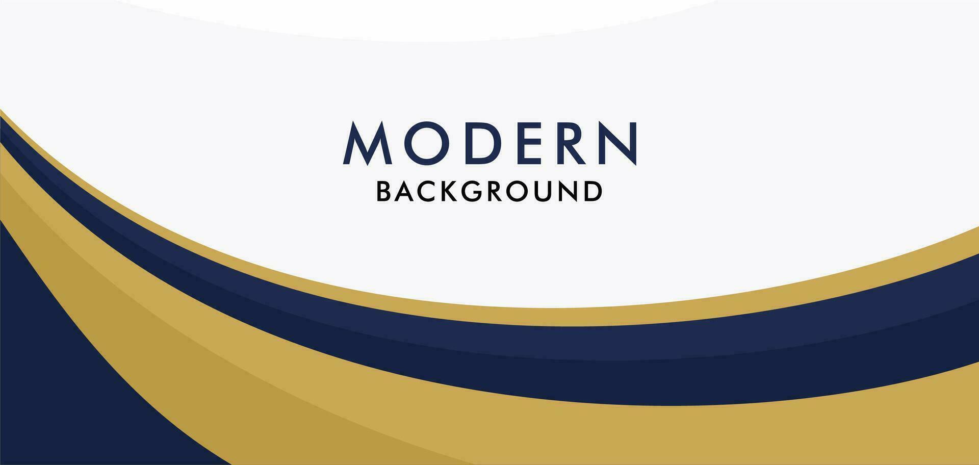 Blue  gold and white business wave banner background vector