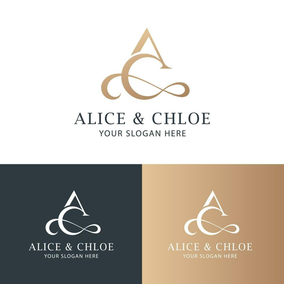 modern minimalist luxury initial letter logo vector