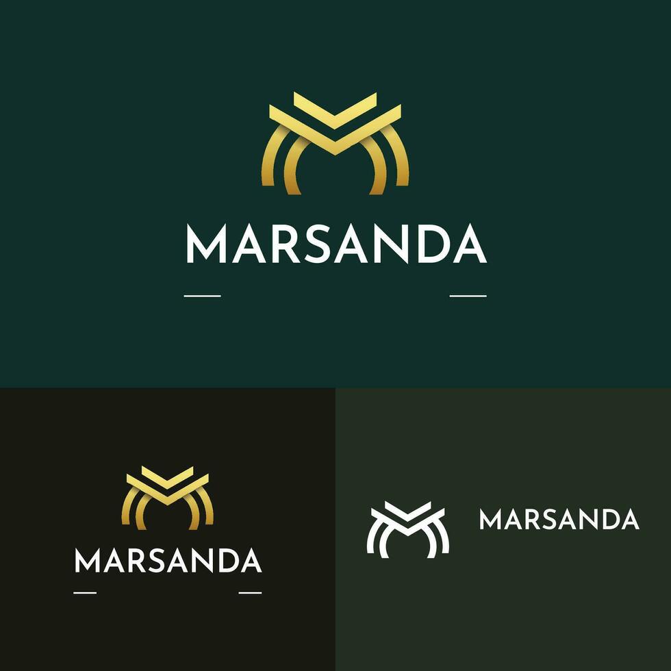 modern minimalist luxury initial letter logo vector