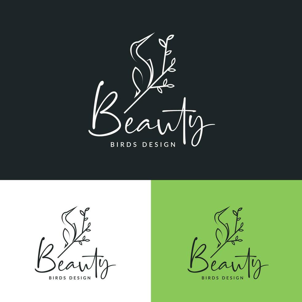 minimalist modern luxury line art logo design vector